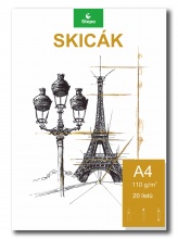 Skicák A4, 110 g/m2, 20 listů