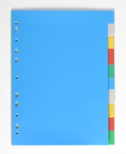 Rozlišovač A4, 2x5  barevných listů