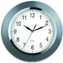 Nástěnné hodiny BERLIN 31 cm stříbrné
