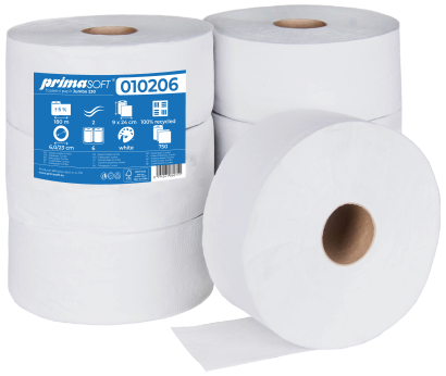 Toaletní papír recyklovaný JUMBO 2-vrstvý    23 cm   role