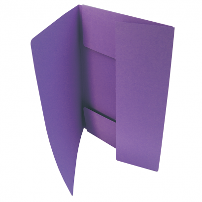 Mapa papírová 3 klopy A4, fialová, 50 ks