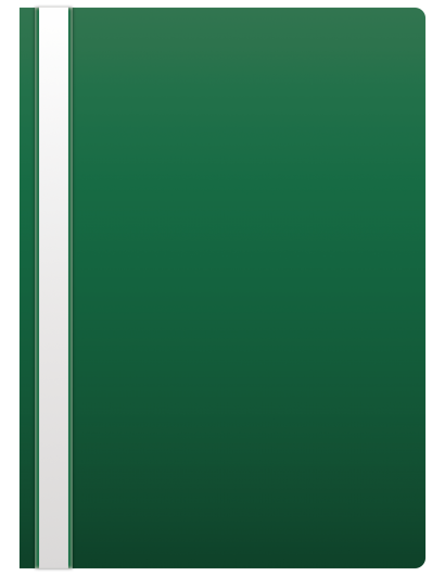 Rychlovazač tenký, přední strana průhledná, A4  zelený