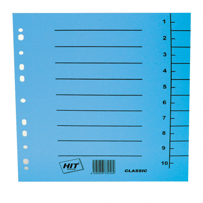 Registrační listy do pořadače A4, modrý   100 ks