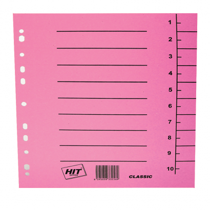 Registrační listy do pořadače A4, růžový   100 ks