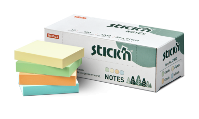 Bloček Stick´n by Hopax - FSC mix barev 12 bločků po 100 lístcích