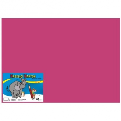 Kreslící karton růžový A1 10 listů