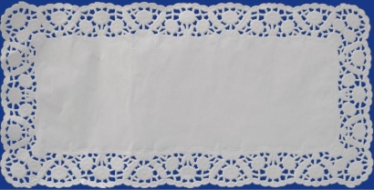 Dekorativní krajky hranaté, 20 x 40 cm, 6 ks