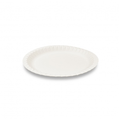 Papírové talíře kulaté, mělké, prům. 23 cm, 100 ks