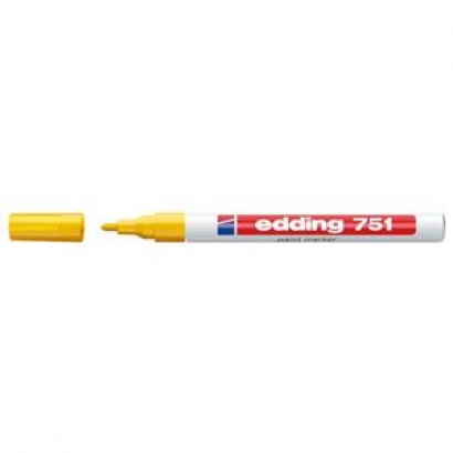 Lakový popisovač Edding 751, 1- 2 mm, žlutý