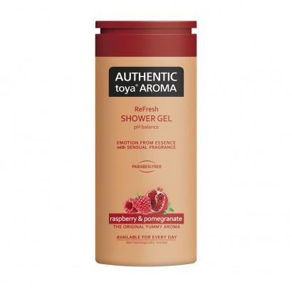 AUTHENTIC toya AROMA – sprchový gel Rapsberry & Pomegranate