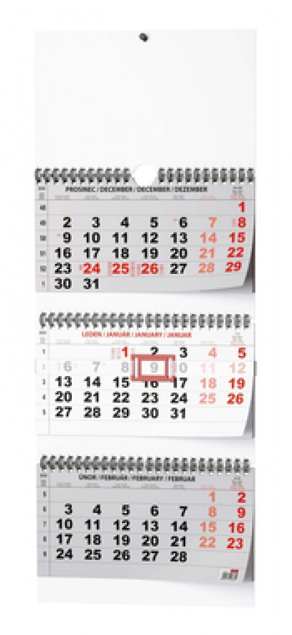 Nástěnný kalendář - Tříměsíční skládaný