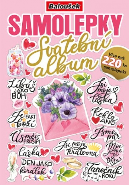 Samolepkový sešit Svatební album A5 16 stran 220 samolepek