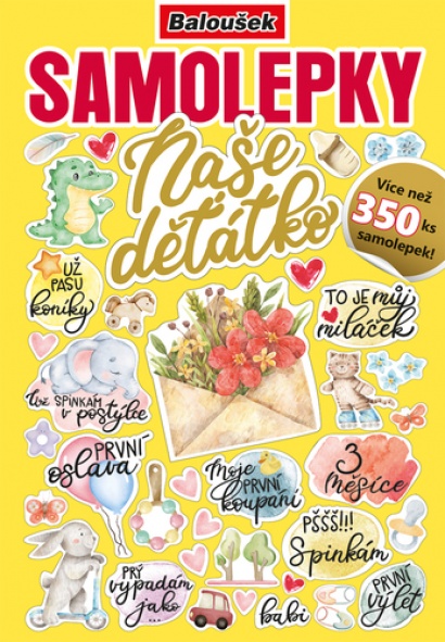 Samolepkový sešit Naše děťátko A5 16 stran 350 samolepek