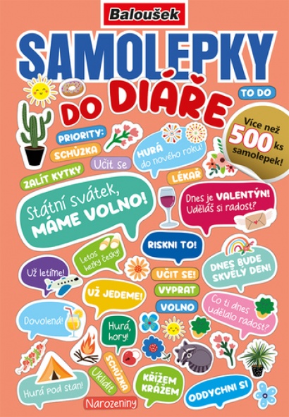 Samolepkový sešit Do diáře A5 16 stran 500 samolepek