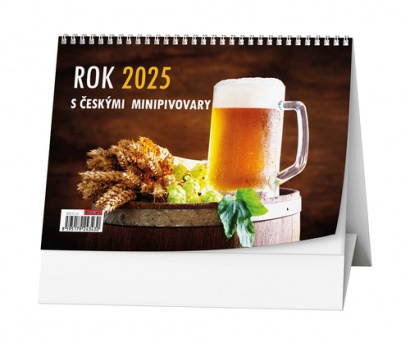 Stolní kalendář - Rok 2025 s českými minipivovary