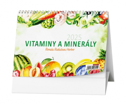 Stolní kalendář vitamíny a minerály Renaty Raduševy Herber
