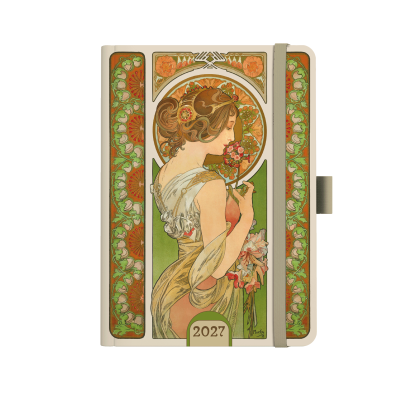 Alfons Mucha týdenní diář Oskar zelený