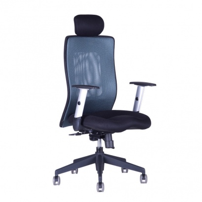 Kancelářská židle Calypso XL s pevným  podhlavníkem antracit