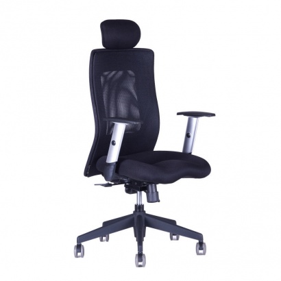 Kancelářská židle Calypso XL s pevným  podhlavníkem černá