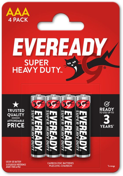 Eveready mikrotužkové baterie AAA/R03 4 ks