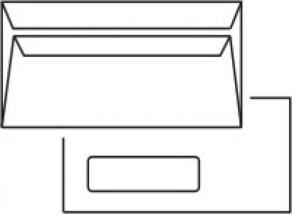 Obálka DL samolepící s okénkem vlevo 1000 ks