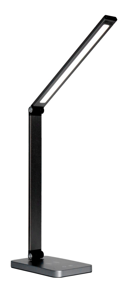 Platinet LED lampa 10W stmívatelná, bezdrátové nabíjení, černá