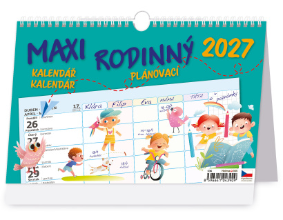 MAXI rodinný plánovací kalendář MAXI rodinný plánovací kalendář
