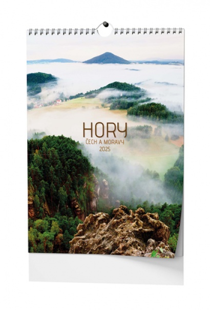 Nástěnný kalendář A3 - Hory Čech a Moravy