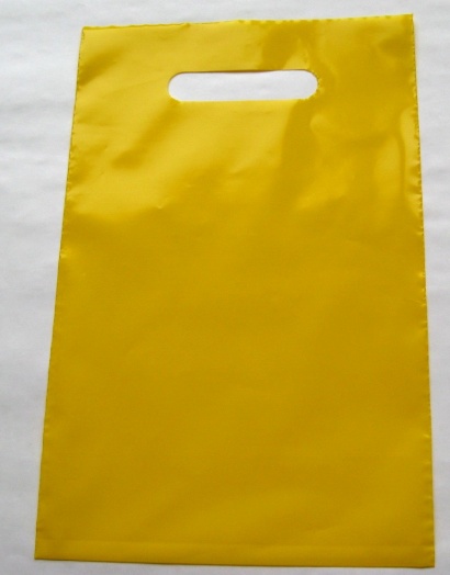 Polyetylénová taška s průhmatem žlutá